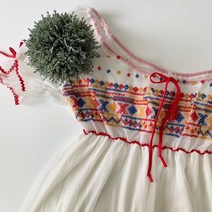 • vintage peasant maxi dress •